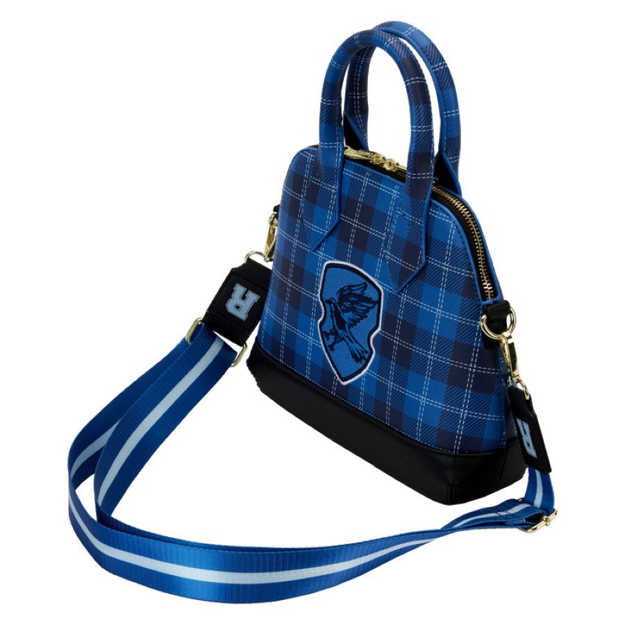 Loungefly Harry Potter Ravenclaw Patch Varsity Plaid Crossbody Bag