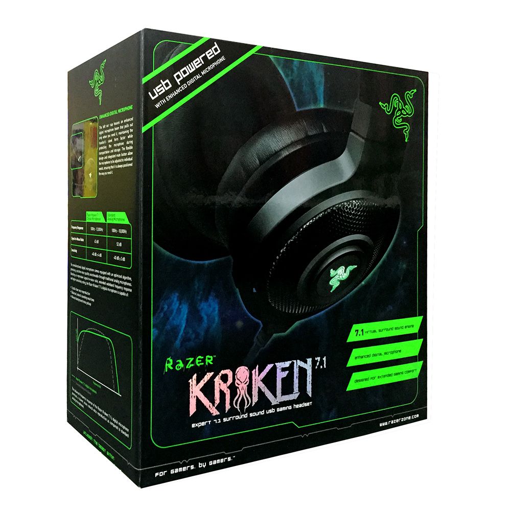 Razer Kraken Wired 7.1 Surround Sound Gaming Headset