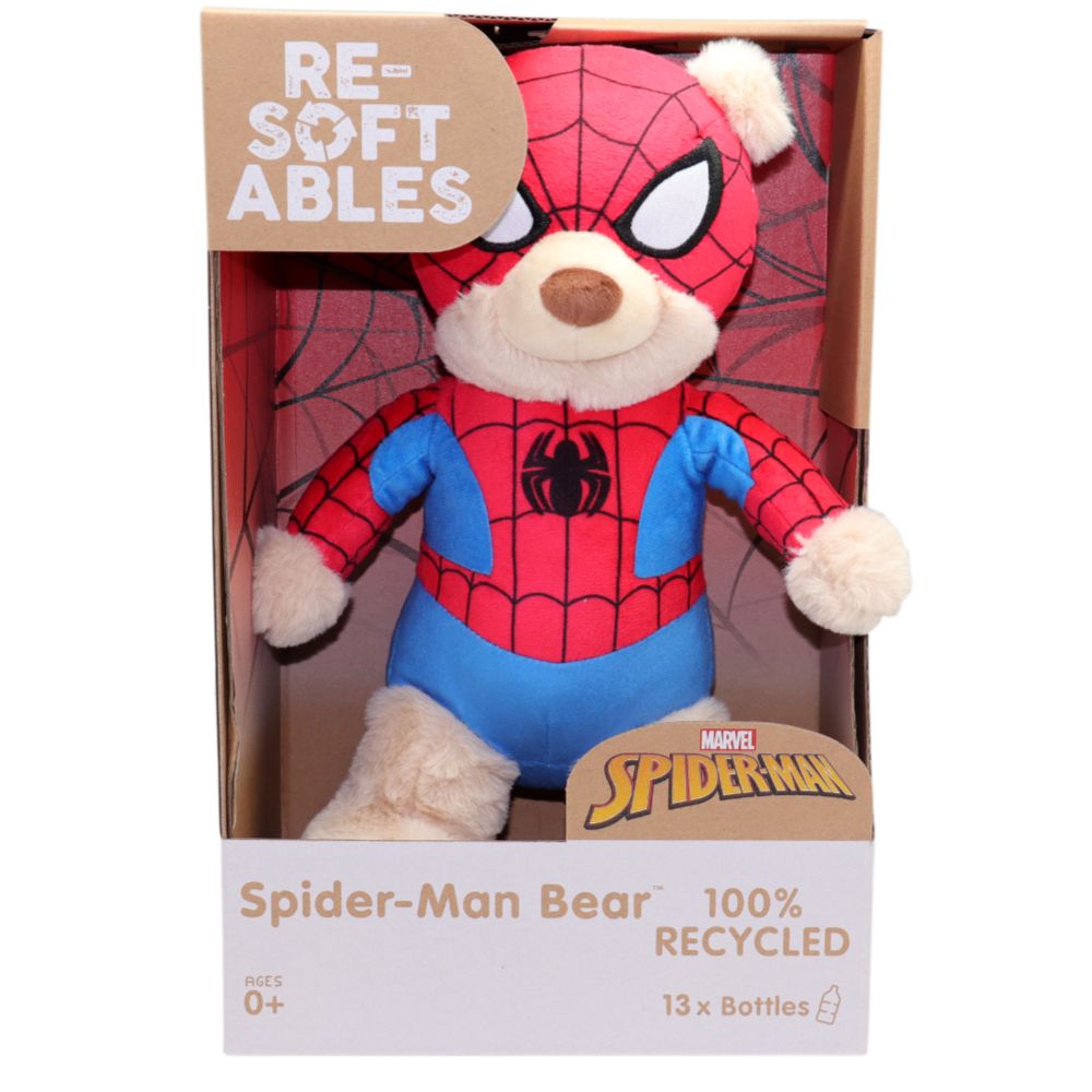 Resoftables Spider Man Superhero Bear Plush