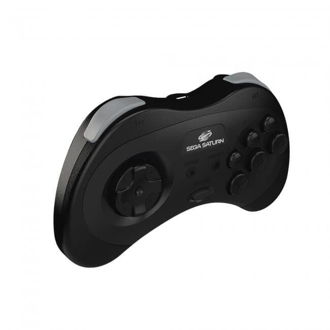Retro Bit Sega Saturn Wireless Control Pad Black