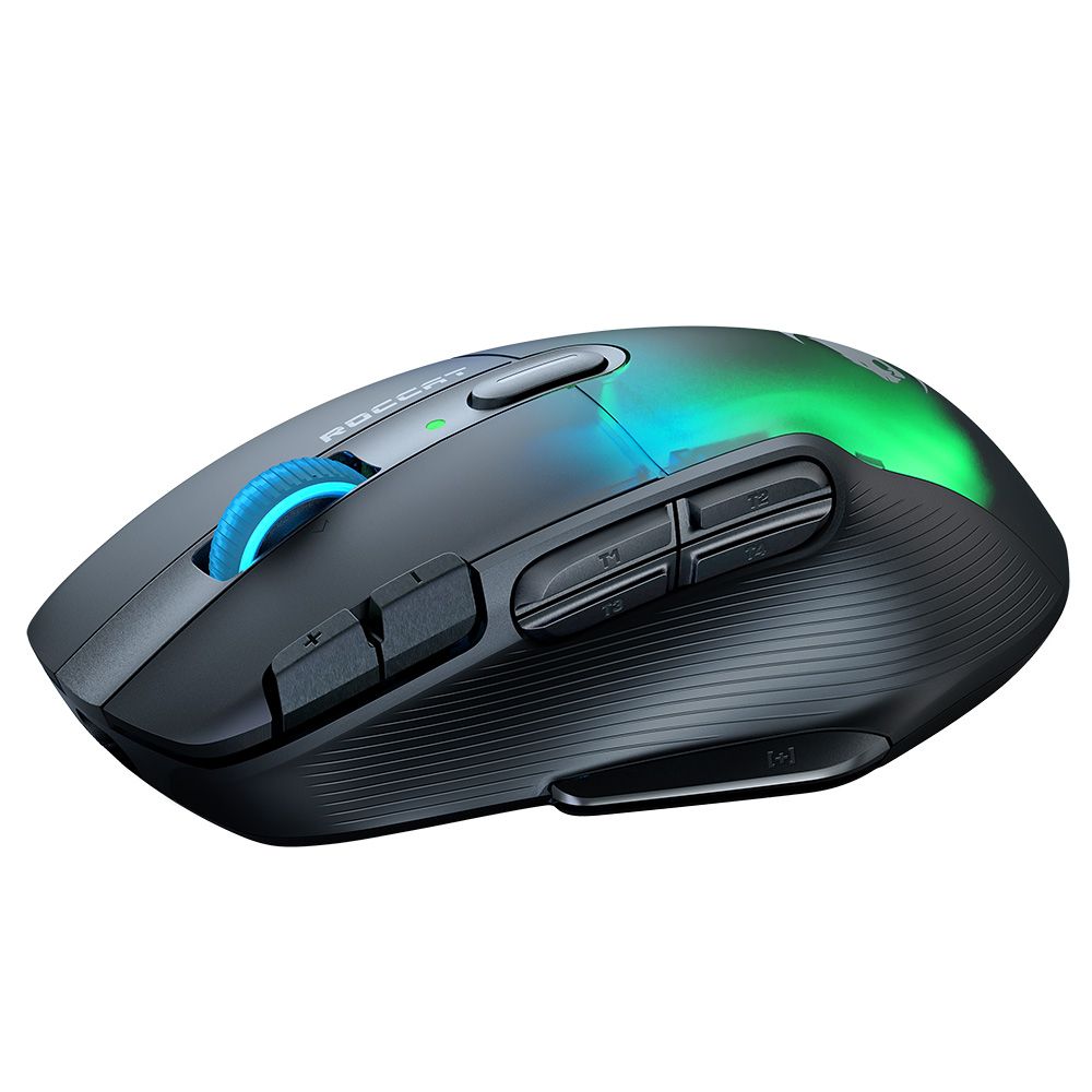 ROCCAT Kone XP Air – Wireless Customizable Ergonomic RGB Gaming Mouse, 19K  DPI Optical Sensor, 100-hour Battery & Charging Dock, 29 Programmable