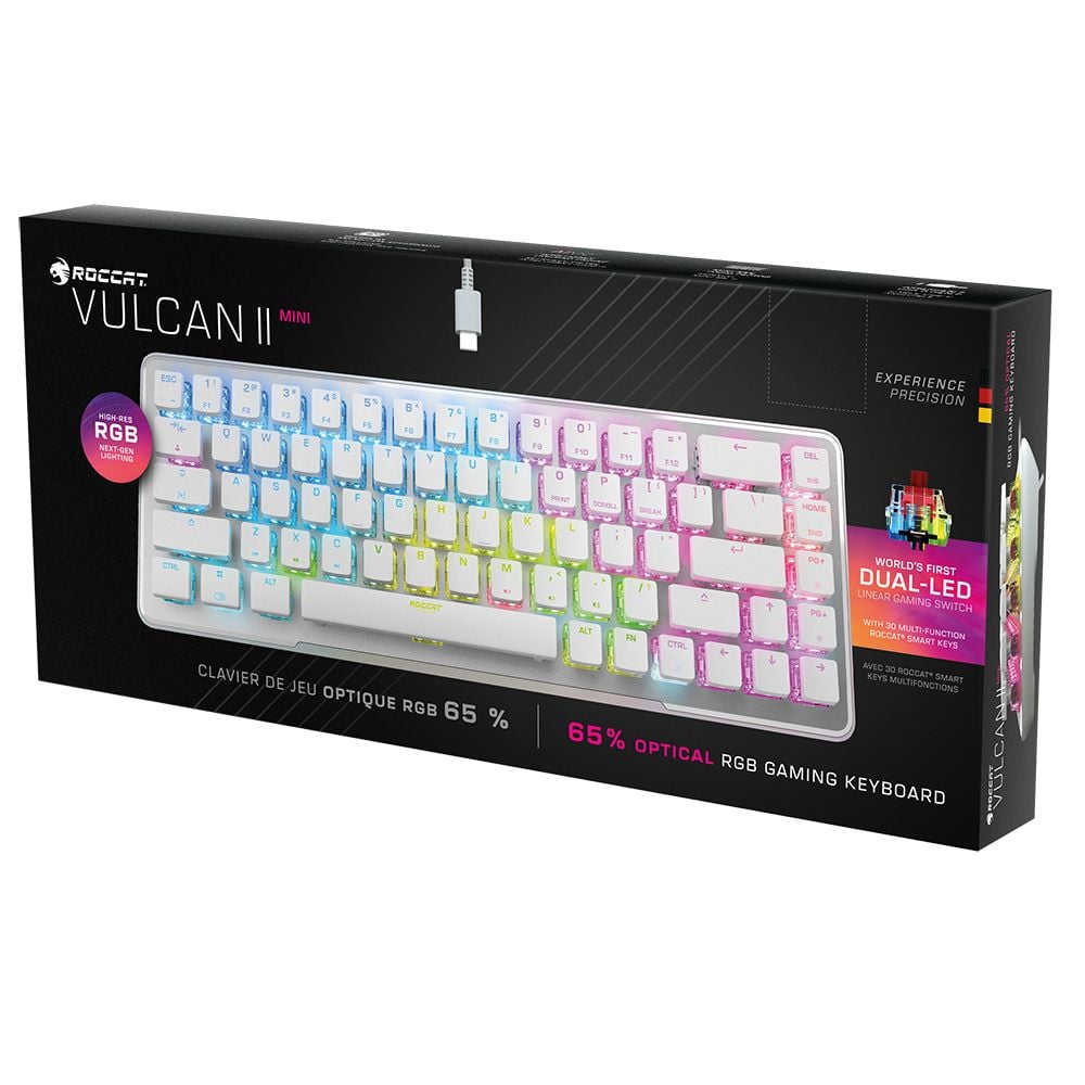 ROCCAT Vulcan II Mini – 65% Wired Gaming Keyboard With Customizable AIMO  RGB Illumination White ROC-12-063 - Best Buy