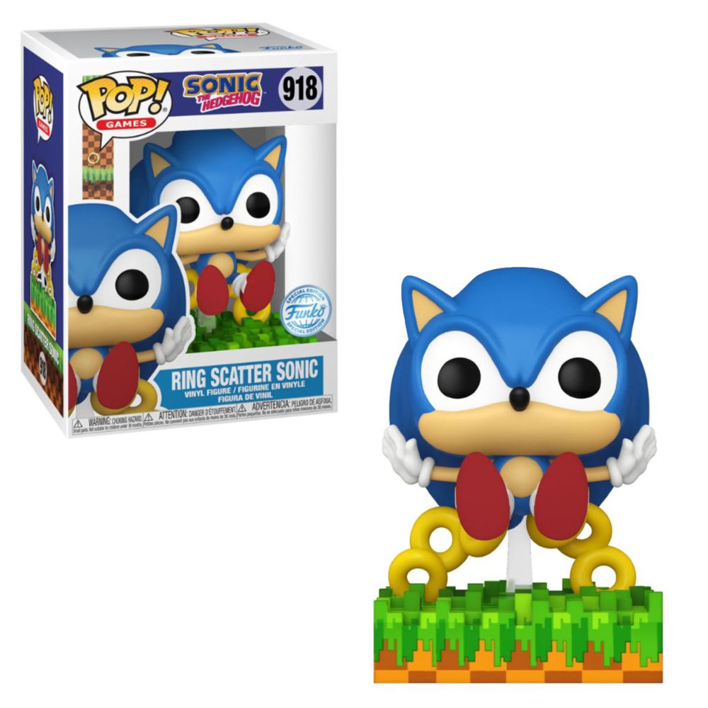Funko Pop! Sonic The Hedgehog - PX Exclusive Ring Scatter Sonic (PREORDER  ITEM MARCH 2024)