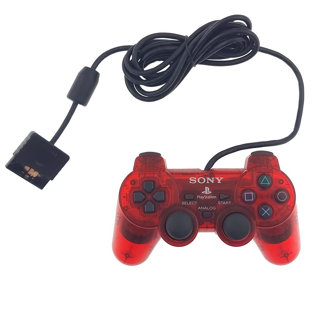 Sony PS2 DualShock 2 Controller (Transparent Red) [Pre-Owned]