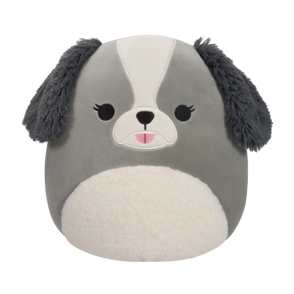 Shih tzu stuffed animal gray and white deals