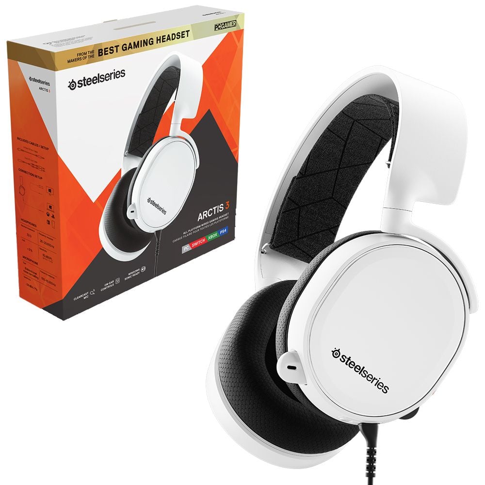 Arctis 3 white wired gaming deals headset