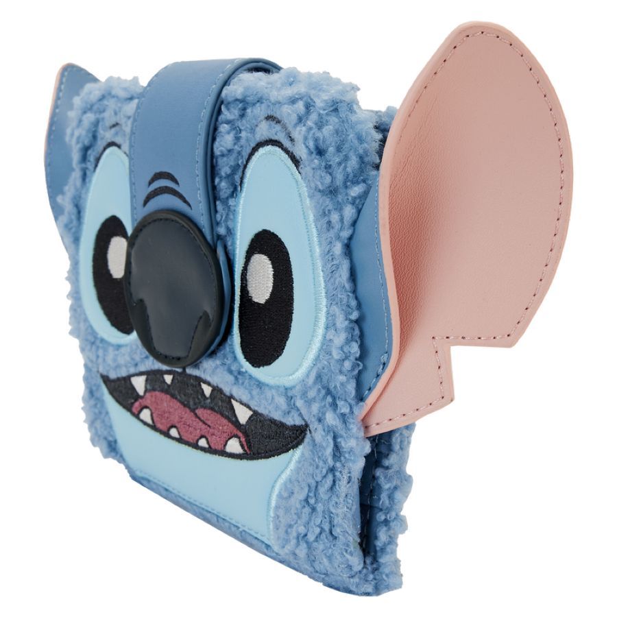 Loungefly Lilo Stitch Stitch Plush Sherpa Cosplay Bifold Wallet