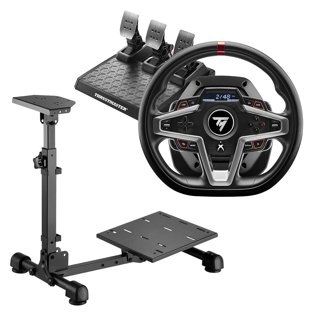 Thrustmaster T248 Racing Wheel for Xbox Series X|S, Xbox One  PC with  Playmax Hurricane Race  Flight Simulation Stand Bundle