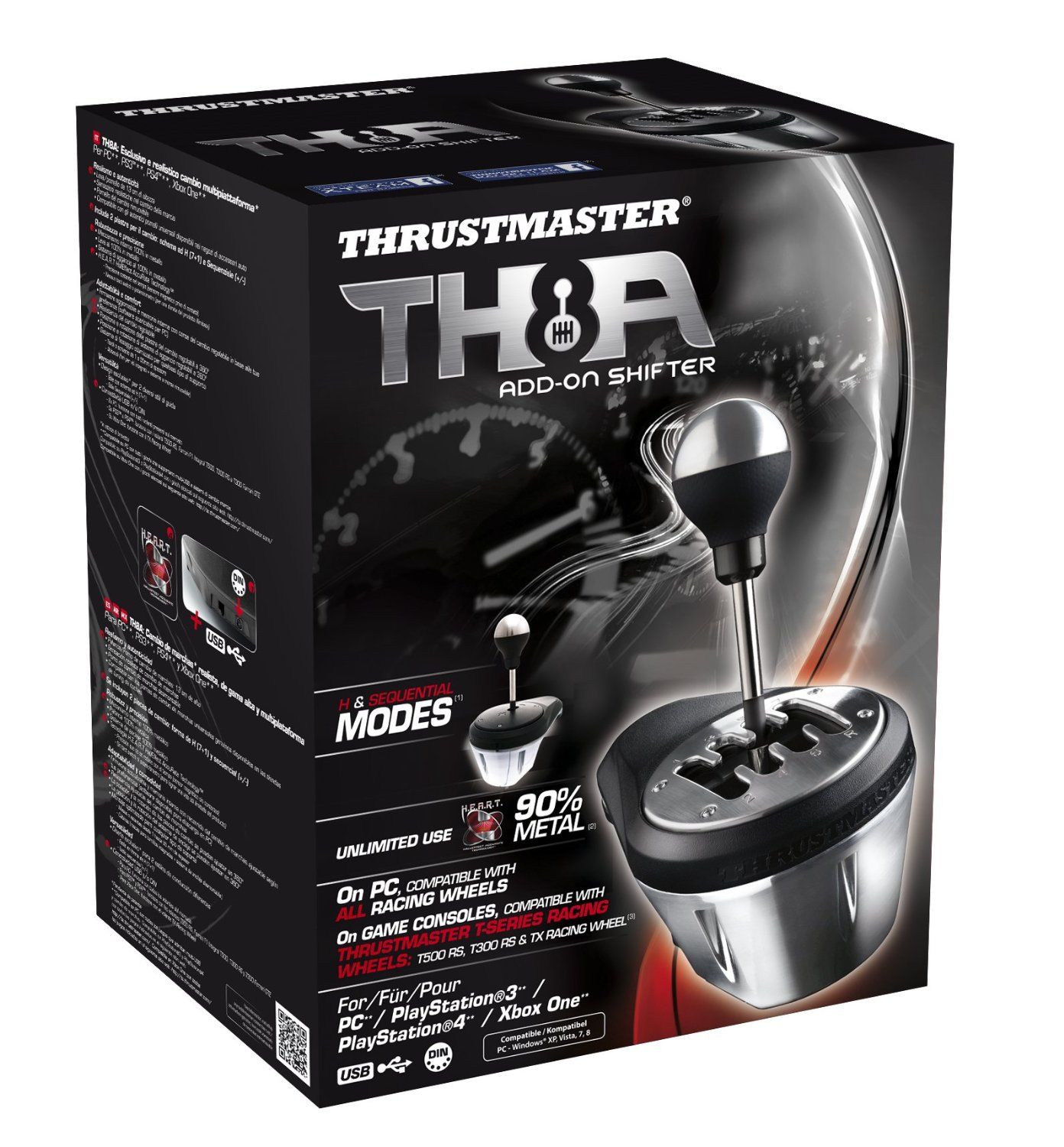 Thrustmaster TH8A Add-On Gearbox Shifter for (PS5, PS4, Xbox Series X|S,  One and PC)