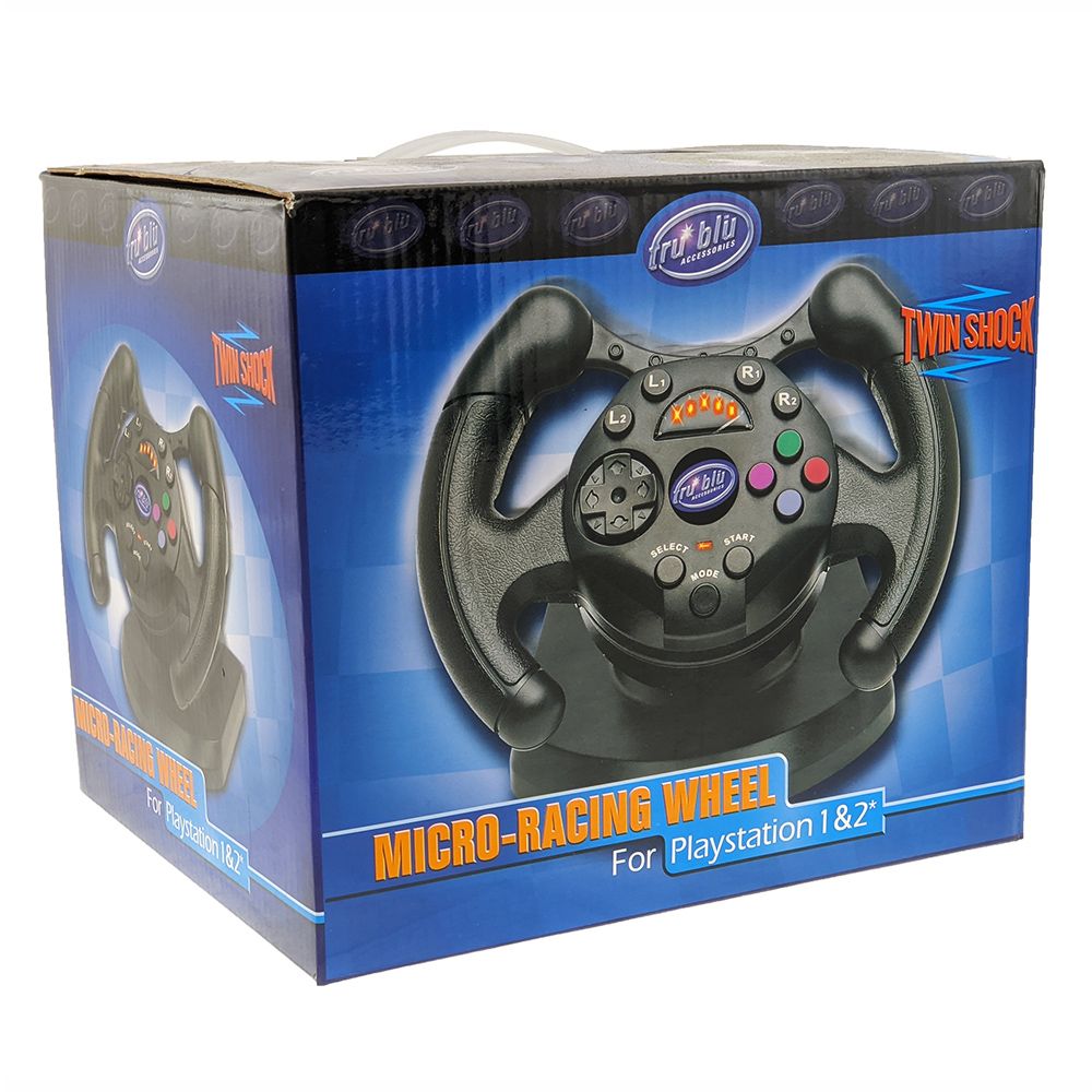 Tru Blu Accessories Racing Wheel Playstation 1 2 | The