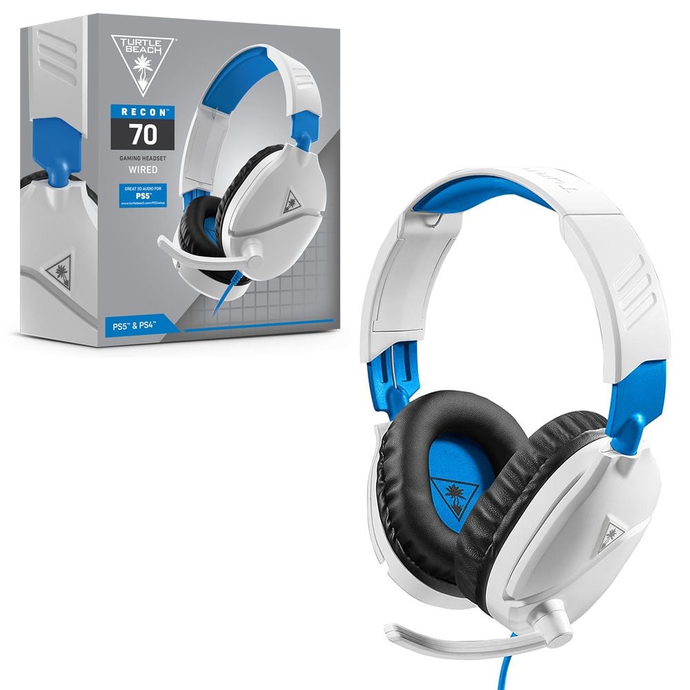  Turtle Beach Recon 70 PlayStation Gaming Headset for PS5, PS4,  Xbox Series X/ S, Xbox One, Nintendo Switch, Mobile, & PC with 3.5mm -  Flip-to-Mute Mic, 40mm Speakers, 3D Audio –
