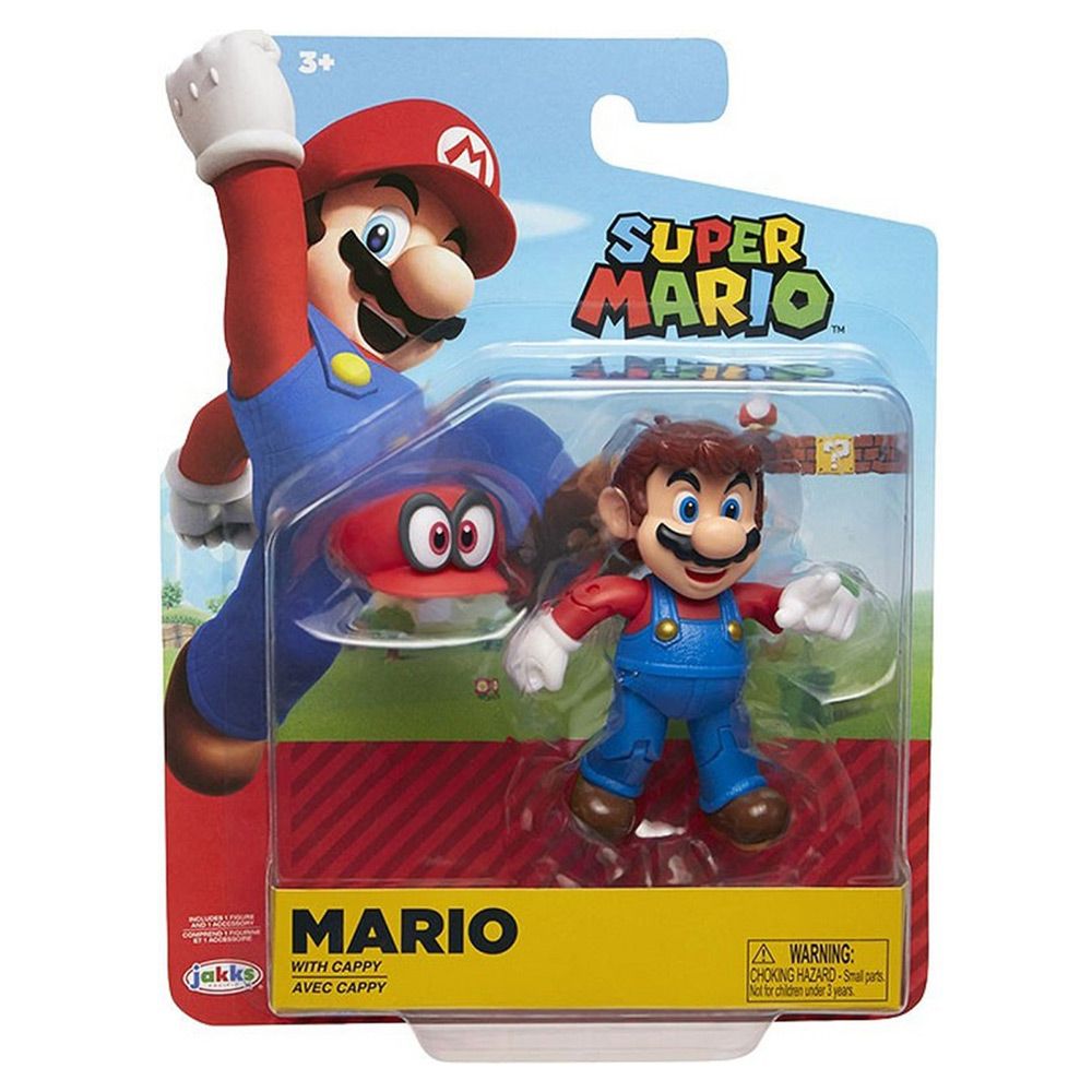 World of Nintendo Mario with Cappy 4 Inch Figure