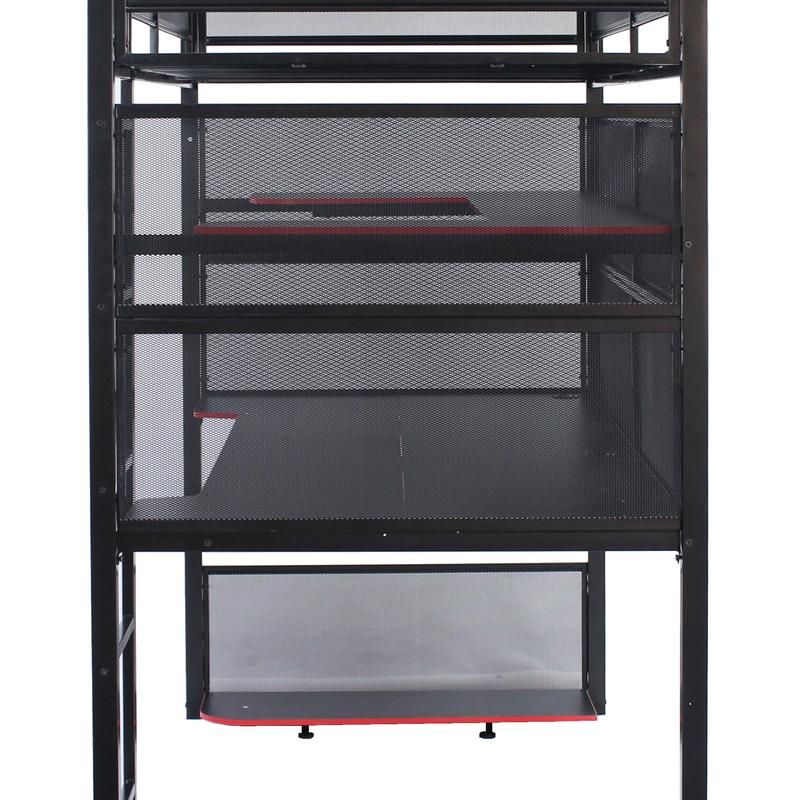 Battlebunk metal bunk store bed with desk