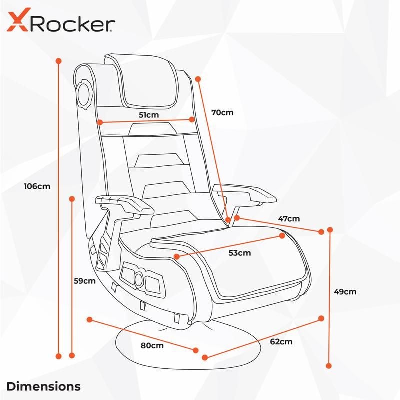 X Rocker Evo Pro 4.1 RGB LED Wireless Gaming Chair