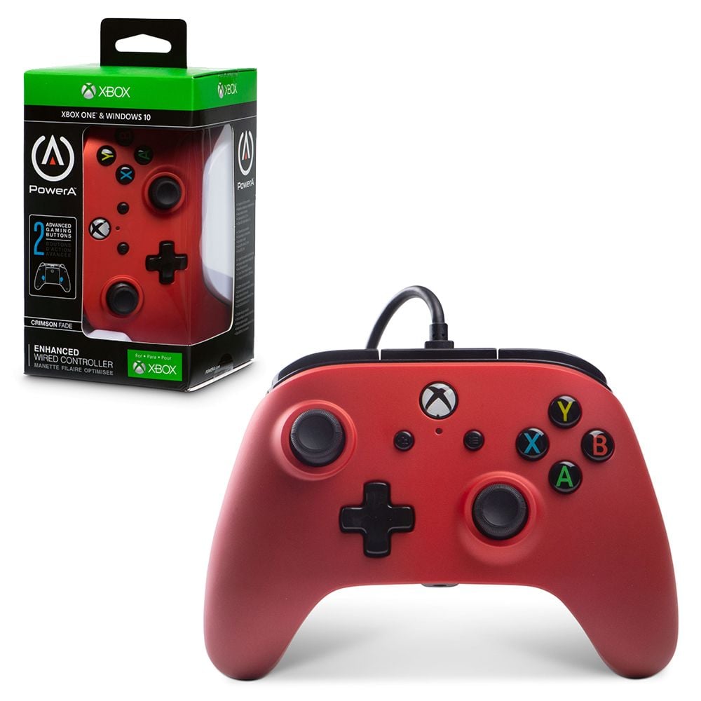 Xbox One Crimson Fade Enhanced Wired Controller