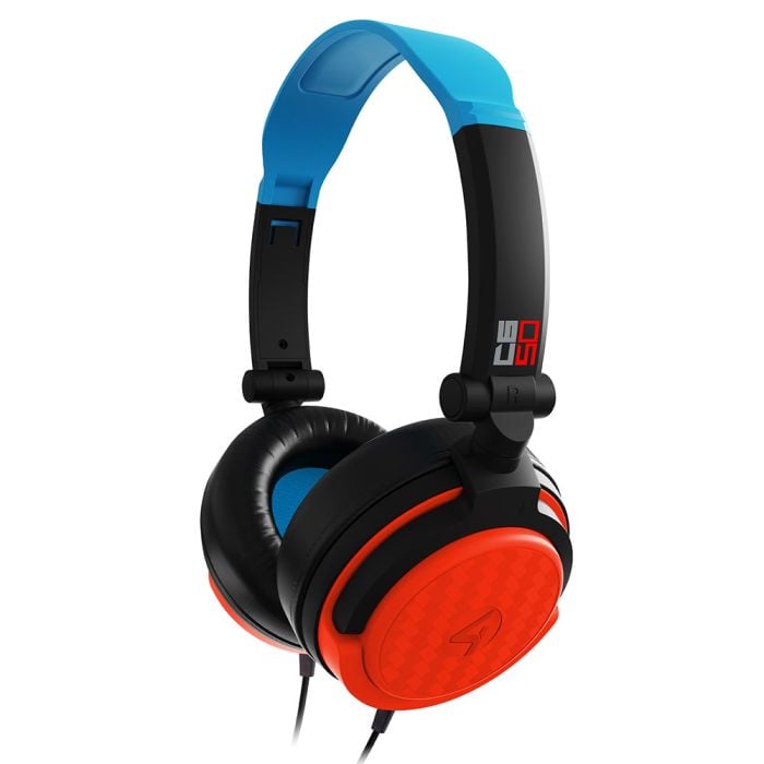 4Gamers C6 50 Universal Wired Gaming Headset Neon Blue Red
