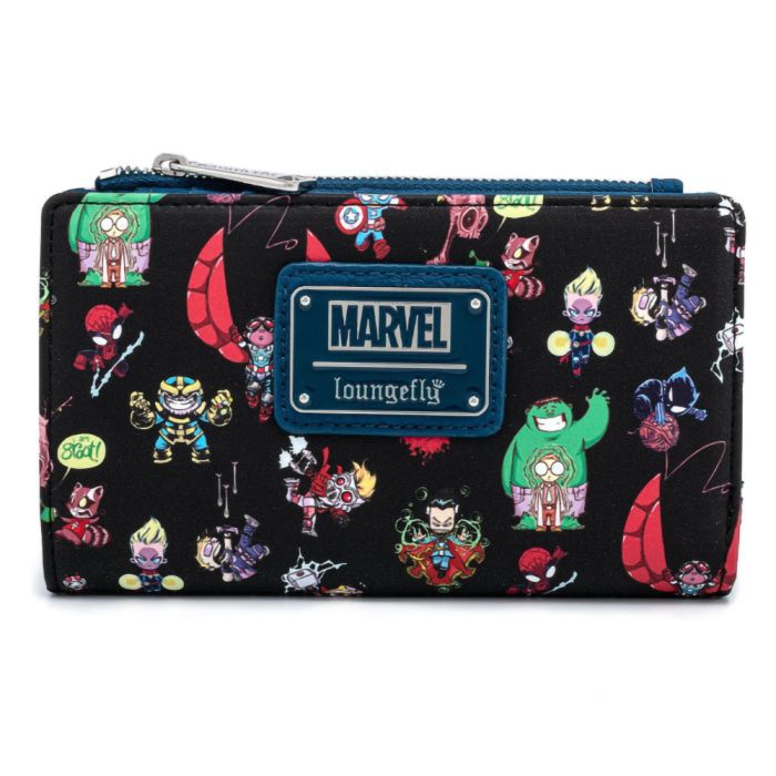 Loungefly Marvel Chibi Group Flap Wallet