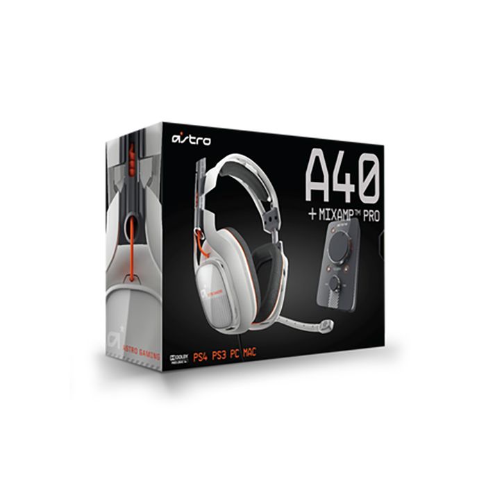 ASTRO A40 + MixAmp PRO Wired Headset (White) for PS4 / PS3 / PC / Mac ASTRO A40 + MixAmp PRO Wired Headset (White) for PS4 / PS3 / PC / Mac