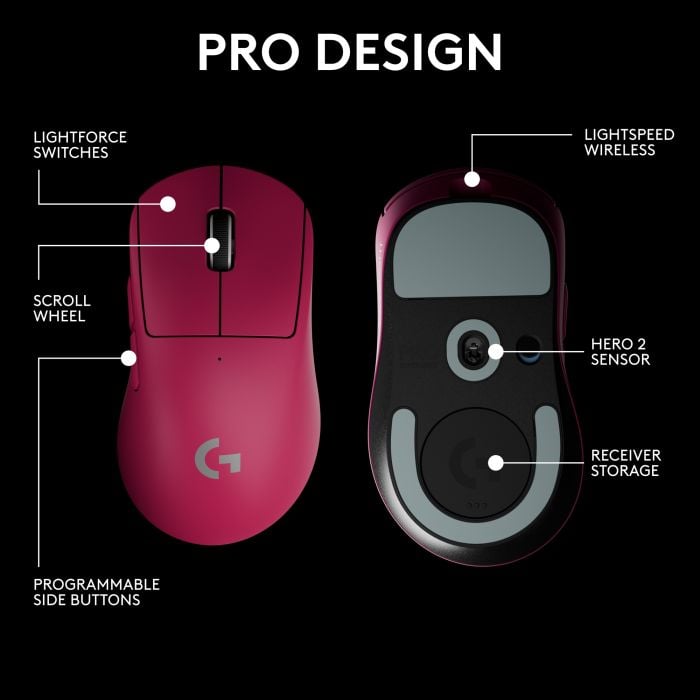 Logitech PRO X SUPERLIGHT 2 DEX LIGHTSPEED Wireless Gaming