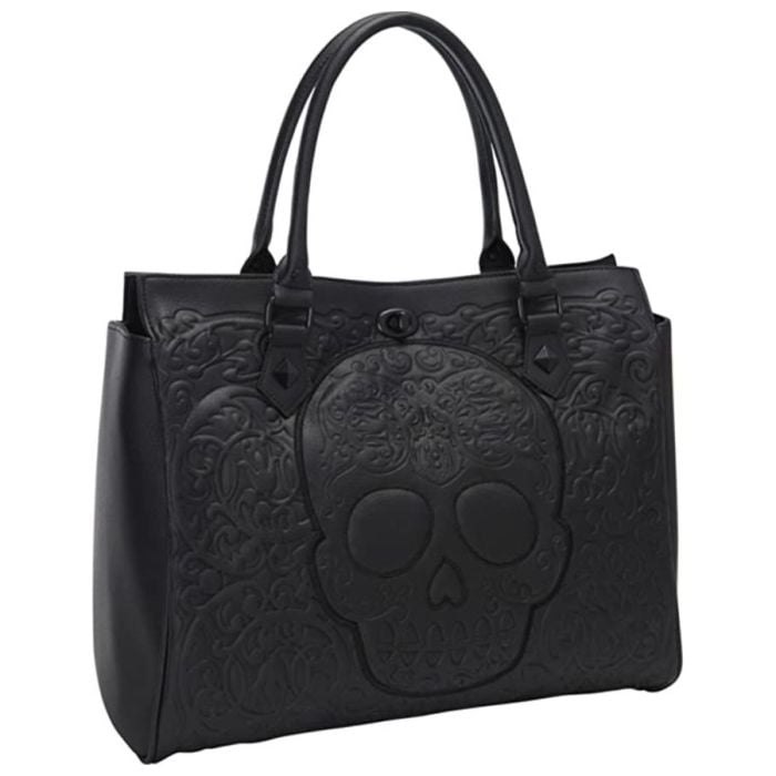 Loungefly black skull bag clearance