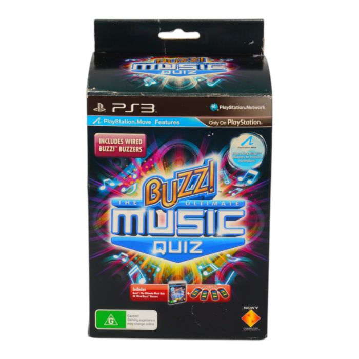 Jeu PS3 Buzz! Quiz TV (Music Quiz) - Bon état Avec Boîtier Et Instructions
