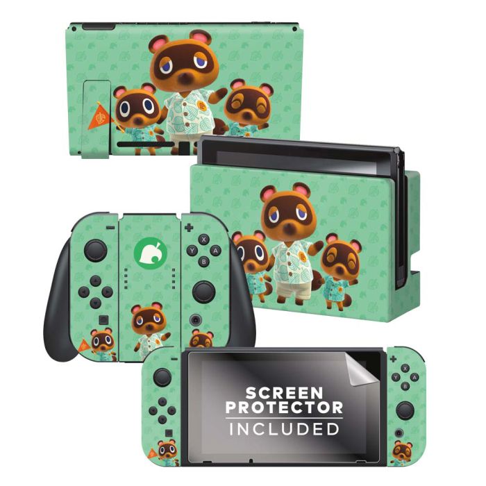 Controller Gear Animal Crossing Tom Nook Switch Skin Screen Protector Set