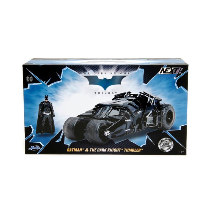 DC The Dark Knight Batman with Batmobile Tumbler Black Camo 1 24 Scale Figure and Die Cast Vehicle
