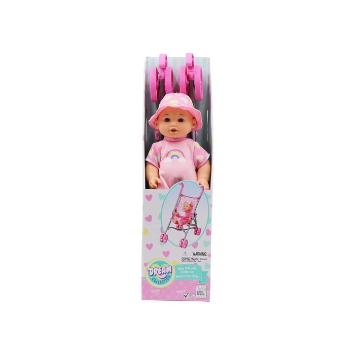 Dream collection baby doll with stroller set online