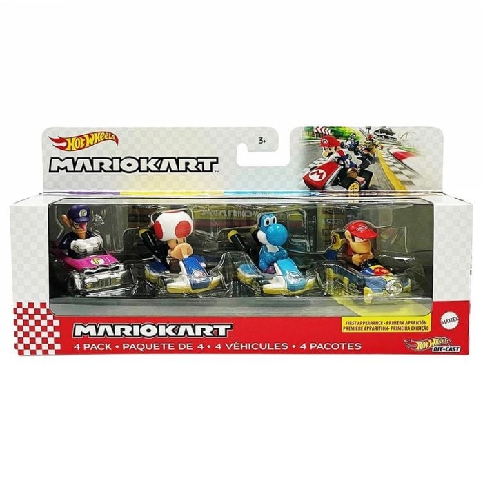 Hot high quality Wheels MarioKart 4 Packs Exclusive & First Appearances Characters / Vehicles