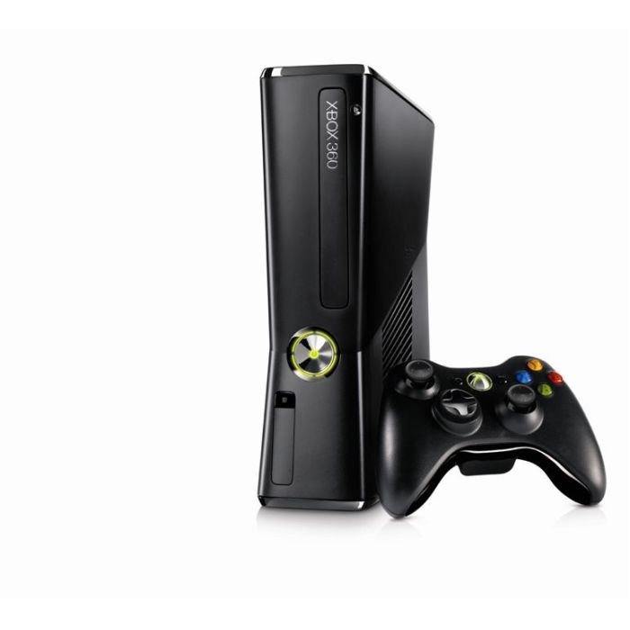 Microsoft Xbox 360 S 4GBSlim retailer Black Model 1439 Console/Power/AV Bundle GAMES