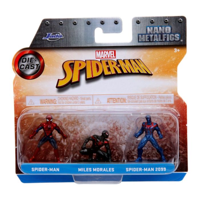 Jada Toys Nano Metalfigs Marvel Spider man Nano Metal Figures 3 Pack