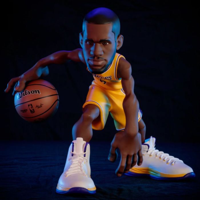 Small-STARS NBA Lebron James 2022 Lakers Gold Jersey 12