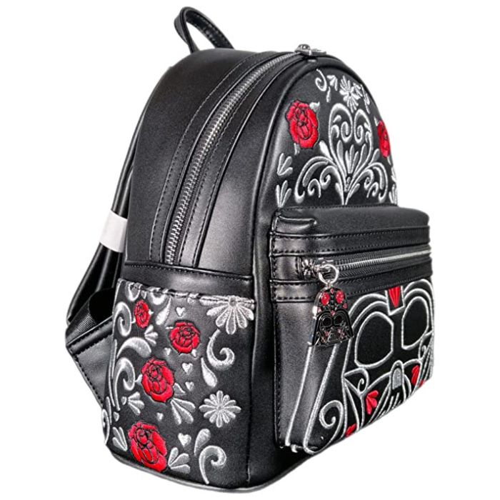 Loungefly Star Wars Darth Vader Floral Embroidered Cosplay Faux Leather Mini Backpack