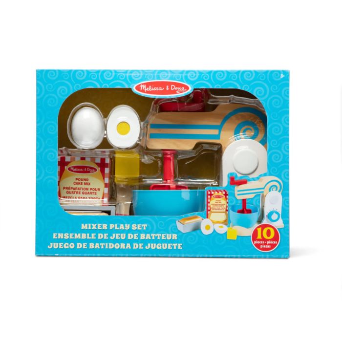 Melissa Doug Wooden Toy Make a Cake Mixer Set