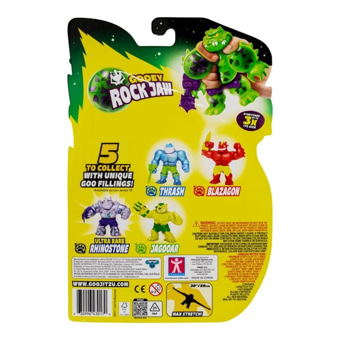 Heroes of Goo Jit Zu Meteor Madness, Thrash élastique, Substance visqueuse Souple Unique et Gant de Combat météore, Jouet sensoriel Qui s'étire jusqu'à 3 Fois sa Taille