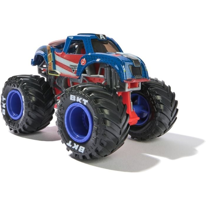 Monster Jam Marvel Captain America VS Winter Soldier 1 64 Diecast Truck 2 Pack
