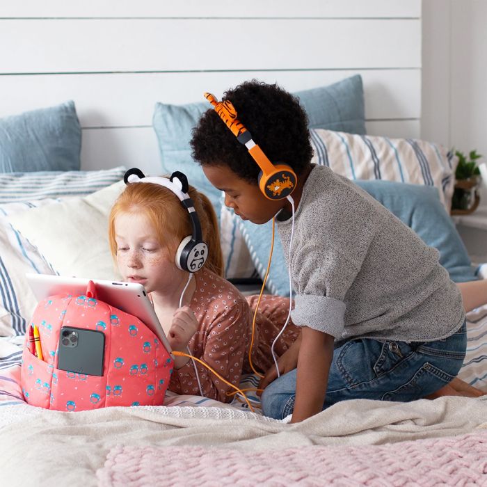 Planet Buddies Panda Furry Wired Headphones V2 – Kids 85dB Limited, 3.5mm Jack