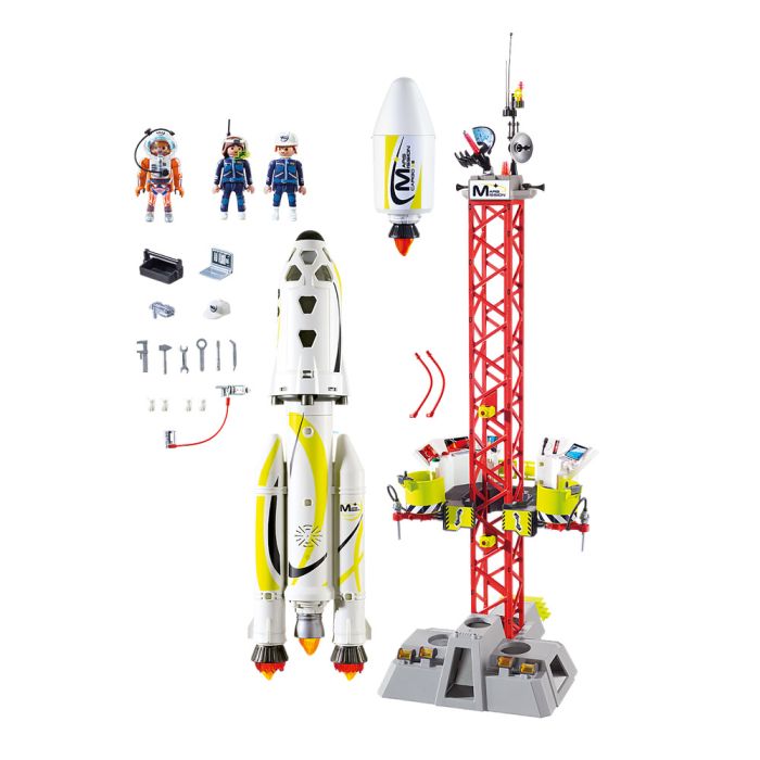 Playmobil 6195 city action space rocket with launch site and flashing lights & sounds sale