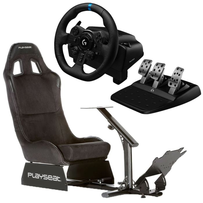 Playseat Alcantara Racing Seat Logitech G923 Trueforce Sim Racing Wheel for PS4 PS5 PC