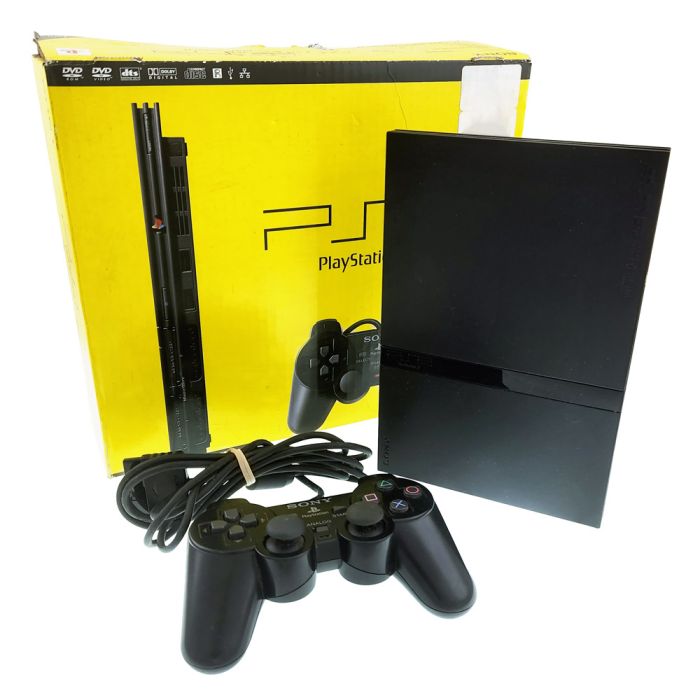 PlayStation 2 Slim Black Console Boxed Pre Owned