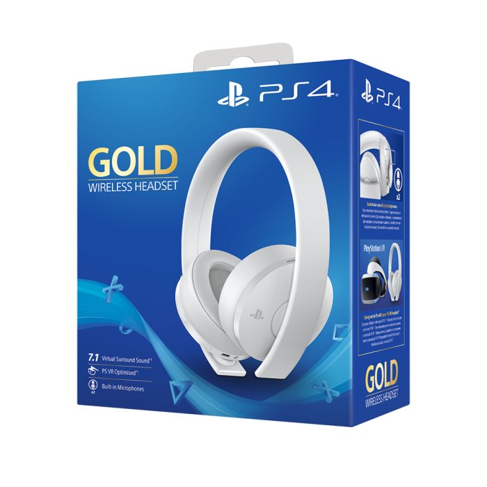 PlayStation 4 Gold Wireless White Headset