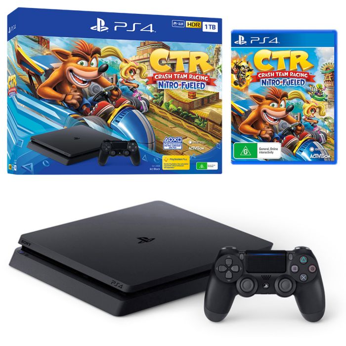 PlayStation 4 Slim 1TB Crash Team Racing Nitro Fueled Console Bundle