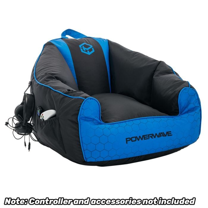 Powerwave PUFF Gaming Bean Bag Chair Blue