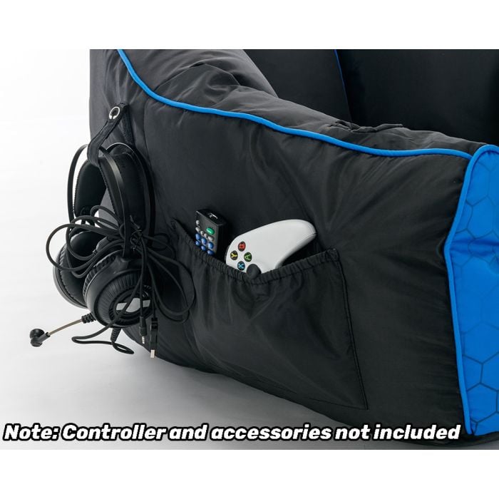 Powerwave PUFF Gaming Bean Bag Chair Blue