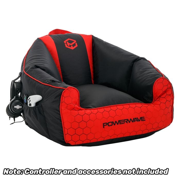 Powerwave PUFF Gaming Bean Bag Chair Red