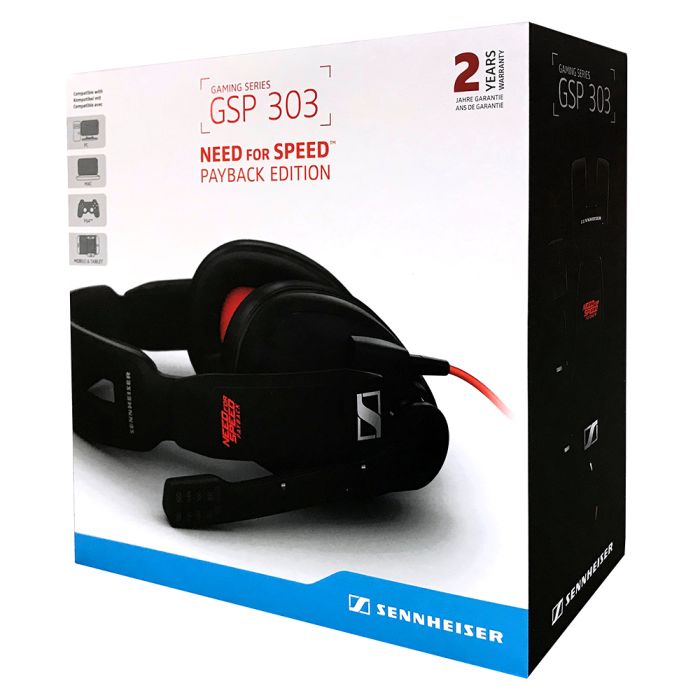 Sennheiser GSP 303 Need For Speed Payback Edition Gaming Headset for PS4 PC Mac Mobile