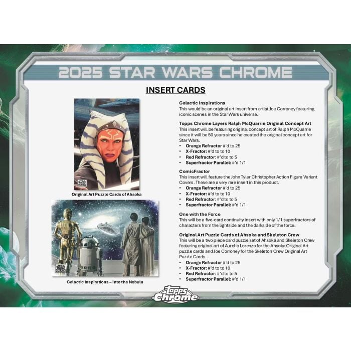 Topps Chrome 2025 Star Wars Galaxy Hobby Pack