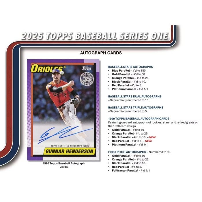 Topps 2025 MLB Series 1 Baseball Blaster Box