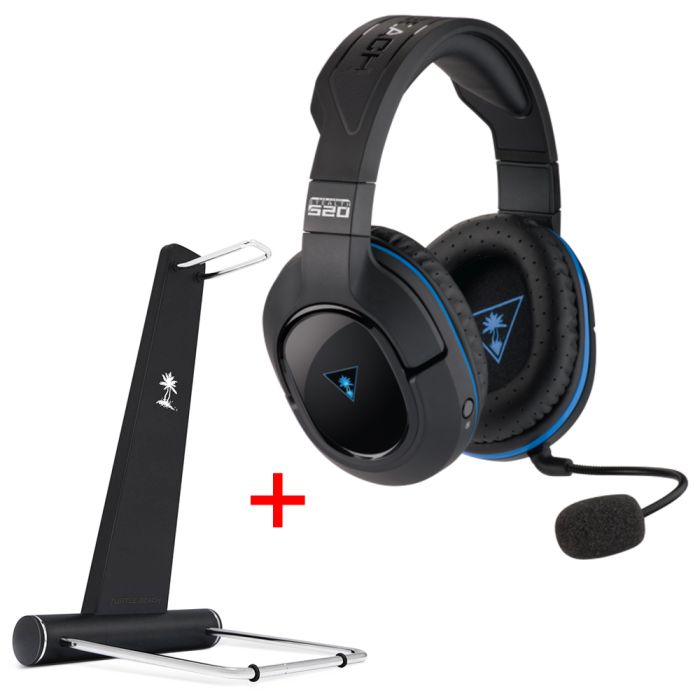 Turtle Beach Ear Force Stealth 520 Surround Sound Wireless Gaming Headset for PS4 PS3 with Bonus HS1 Headset Stand