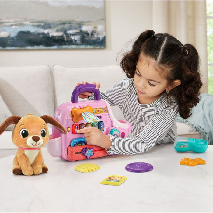 Puppy carrier toy top